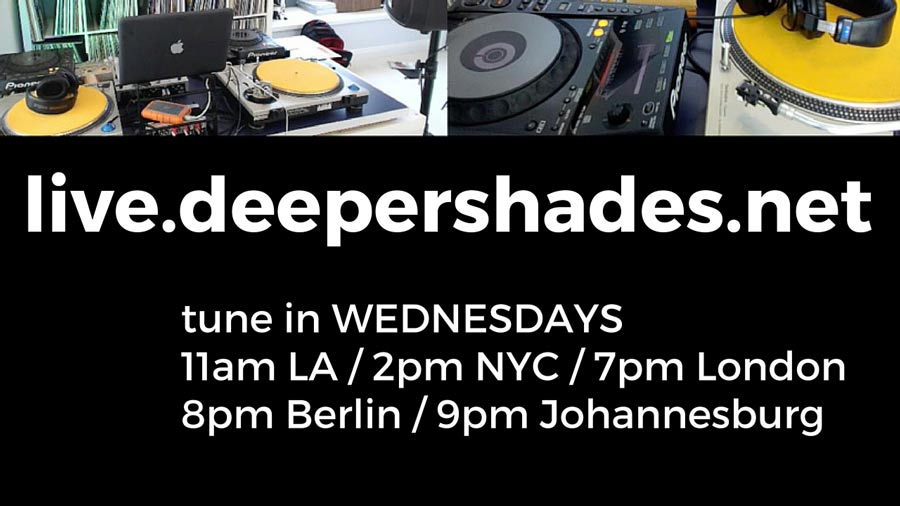 Live Deep House broadcast from Deeper Shades HQ in California